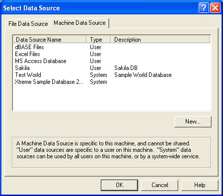 Linking Microsoft Access tables to
                MySQL tables, choosing a DSN
